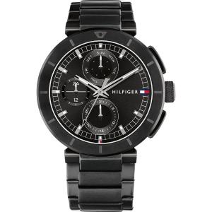 TOMMY HILFIGER Lorenzo Multifunction Black Dial 44mm Black Stainless Steel Bracelet 1792119 - 55482