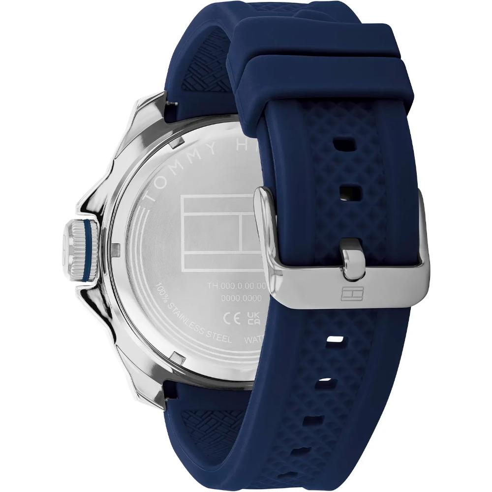 TOMMY HILFIGER Windsurf Blue Dial 46mm Silver Stainless Steel Blue Rubber Strap 1792134