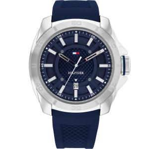 TOMMY HILFIGER Windsurf Blue Dial 46mm Silver Stainless Steel Blue Rubber Strap 1792134 - 45959
