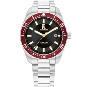 TOMMY HILFIGER TH85 Automatic Black Dial 40mm Silver Stainless Steel Bracelet 1792154 - 55440