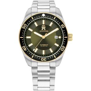 TOMMY HILFIGER TH85 Automatic Green Dial 40mm Silver Stainless Steel Bracelet 1792155 - 55456