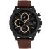 TOMMY HILFIGER Clark Multifunction Black Dial 46mm Black Stainless Steel Brown Leather Strap 1792164 - 0