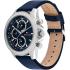 TOMMY HILFIGER Clark Multifunction Blue Dial 46mm Silver Stainless Steel Blue Leather Strap 1792165 - 1