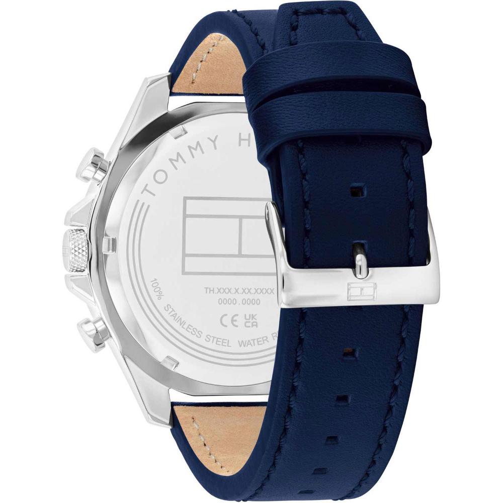 TOMMY HILFIGER Clark Multifunction Blue Dial 46mm Silver Stainless Steel Blue Leather Strap 1792165