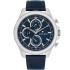 TOMMY HILFIGER Clark Multifunction Blue Dial 46mm Silver Stainless Steel Blue Leather Strap 1792165 - 0