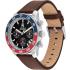 TOMMY HILFIGER TH85 Chronograph Black Dial 41mm Silver Stainless Steel Brown Leather Strap 1792166 - 1