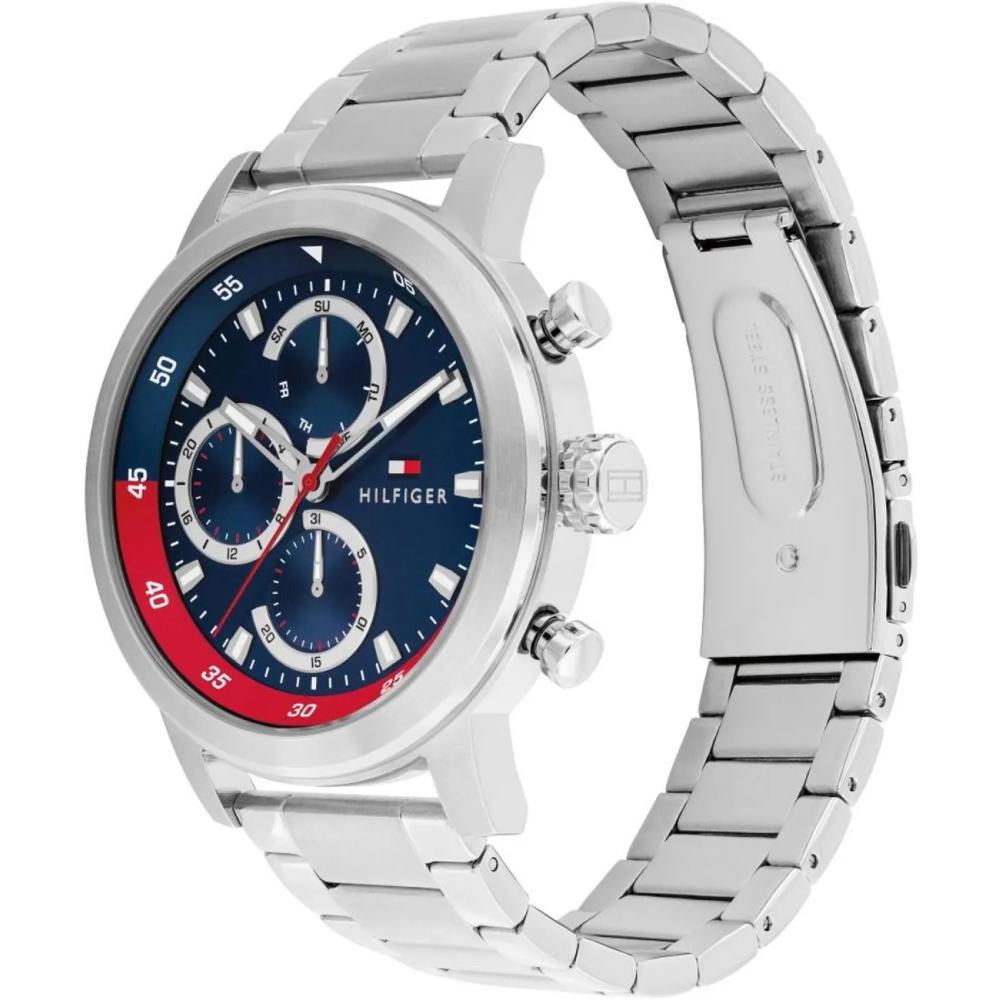TOMMY HILFIGER Rocky Multifunction Blue Dial 46mm Silver Stainless Steel Bracelet 1792179