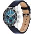 TOMMY HILFIGER TH85 Chronograph Light Blue Dial 41mm Silver Stainless Steel Blue Leather Strap 1792187 - 1