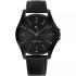 TOMMY HILFIGER Bruce Black Dial 43mm Black Stainless Steel Black Leather Strap 1792190 - 0