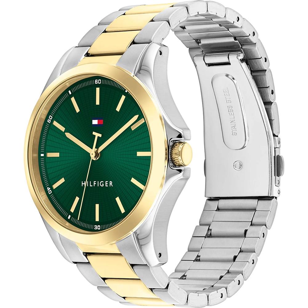 TOMMY HILFIGER Bruce Green Dial 43mm Two Tone Gold Stainless Steel Bracelet 1792192