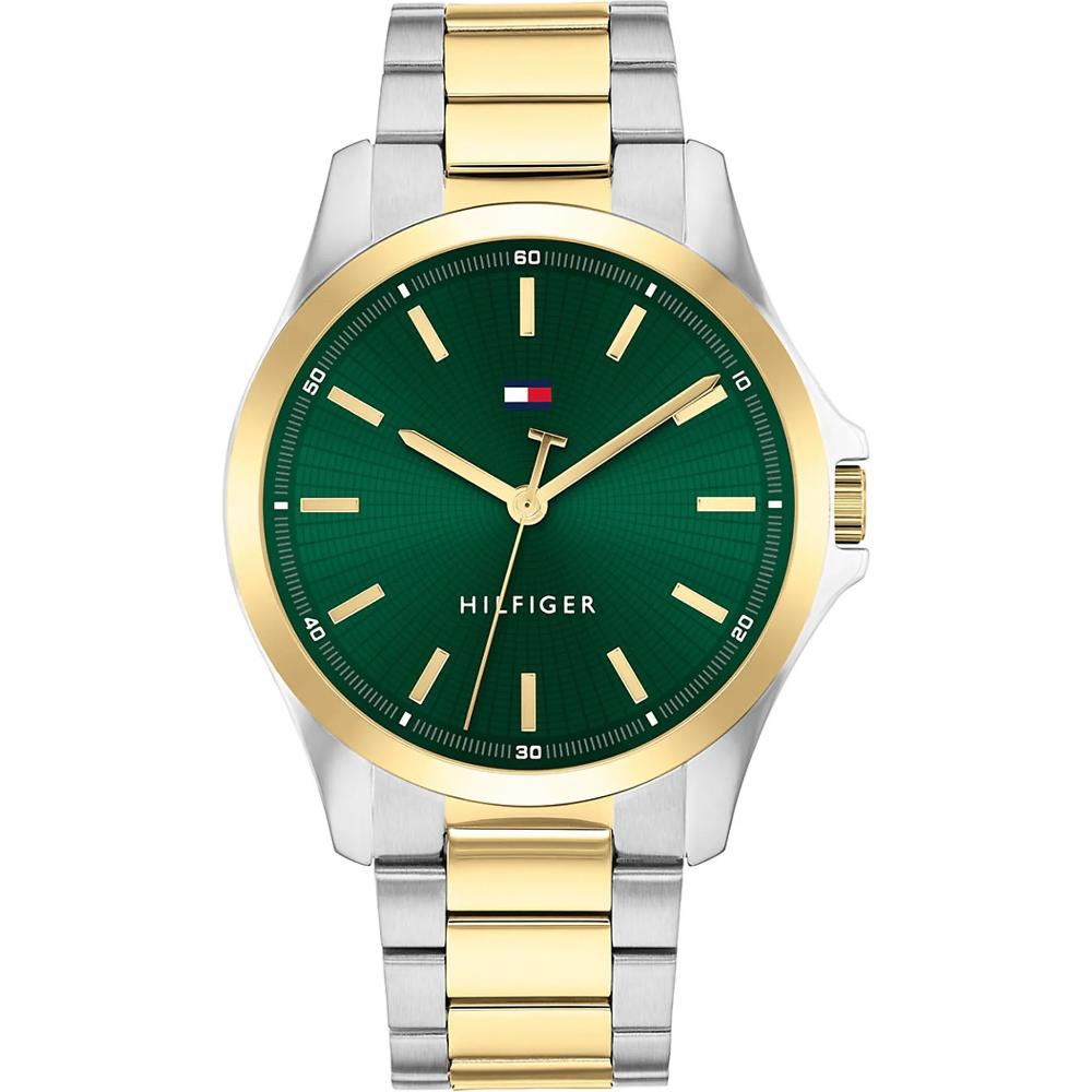 TOMMY HILFIGER Bruce Green Dial 43mm Two Tone Gold Stainless Steel Bracelet 1792192