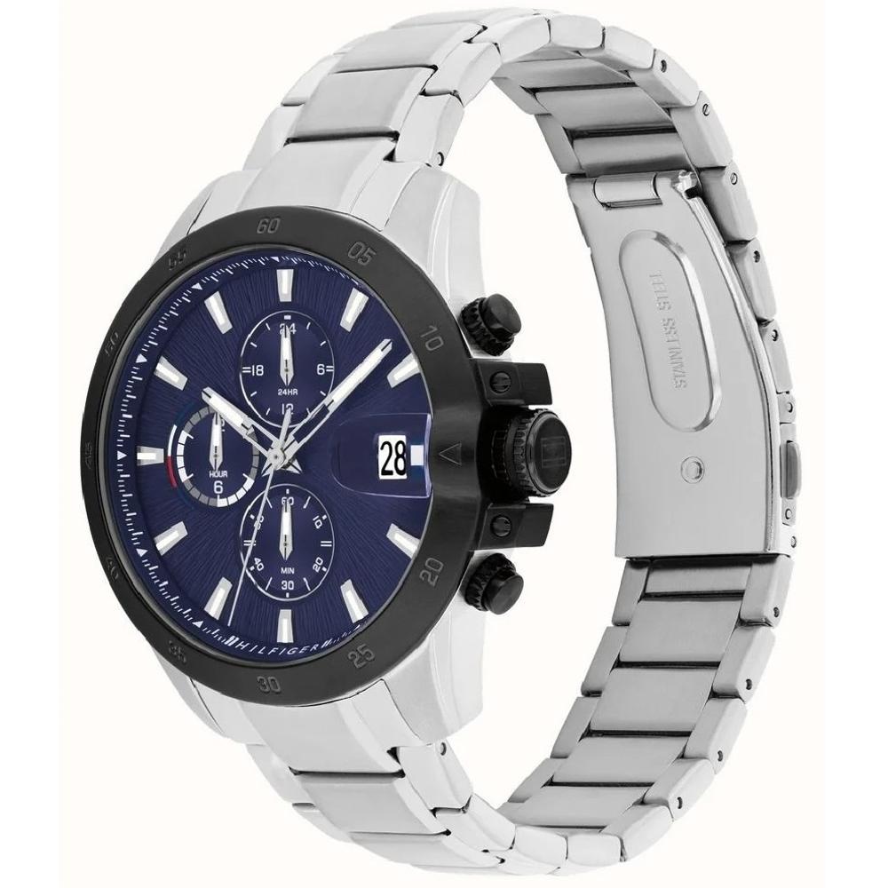 TOMMY HILFIGER Jameson Multifunction Blue Dial 43mm Silver Stainless Steel Bracelet 1792198