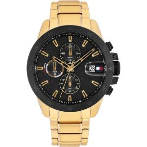TOMMY HILFIGER Jameson Multifunction Black Dial 46mm Gold-Plated Stainless Steel Bracelet 1792199 - 58560