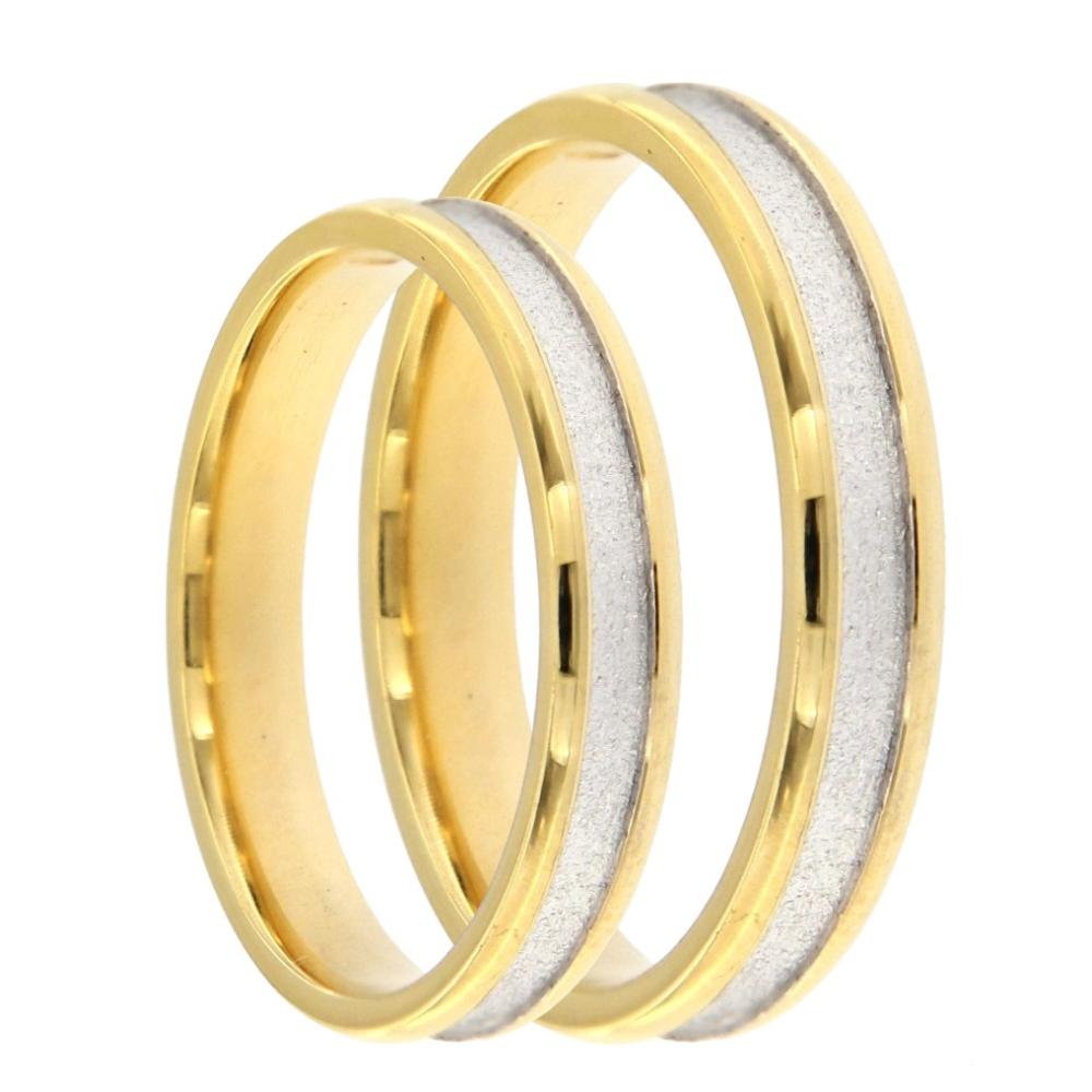 WEDDING RINGS Dinos Karalis Yellow and White Gold VR0185