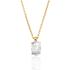 NECKLACE Single Stone MetronGold K18 Yellow Gold with White Sapphire 23118YN-2 - 1