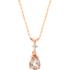 NECKLACE SENZIO Collection Rose Gold 18K with Morganite and Diamond 19989R - 0
