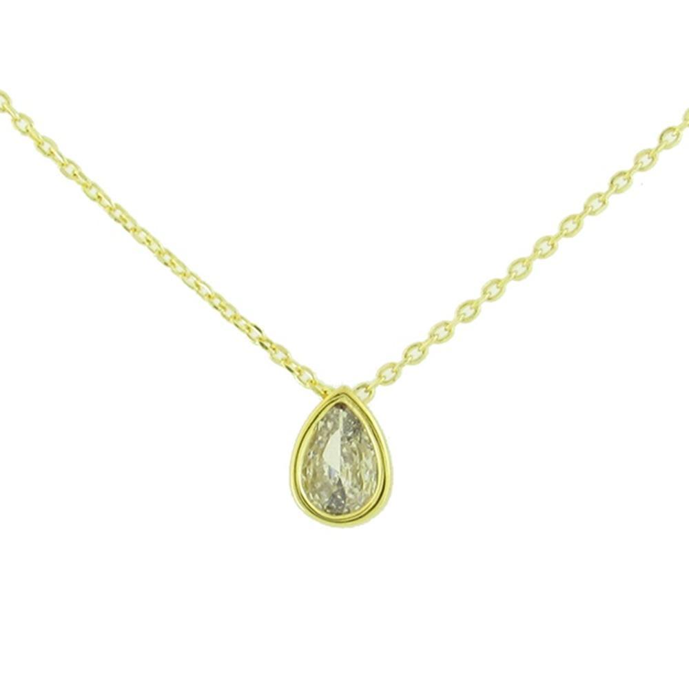 NECKLACE SENZIO Collection Yellow Gold K14 with Zircon Stones 02.896.K14