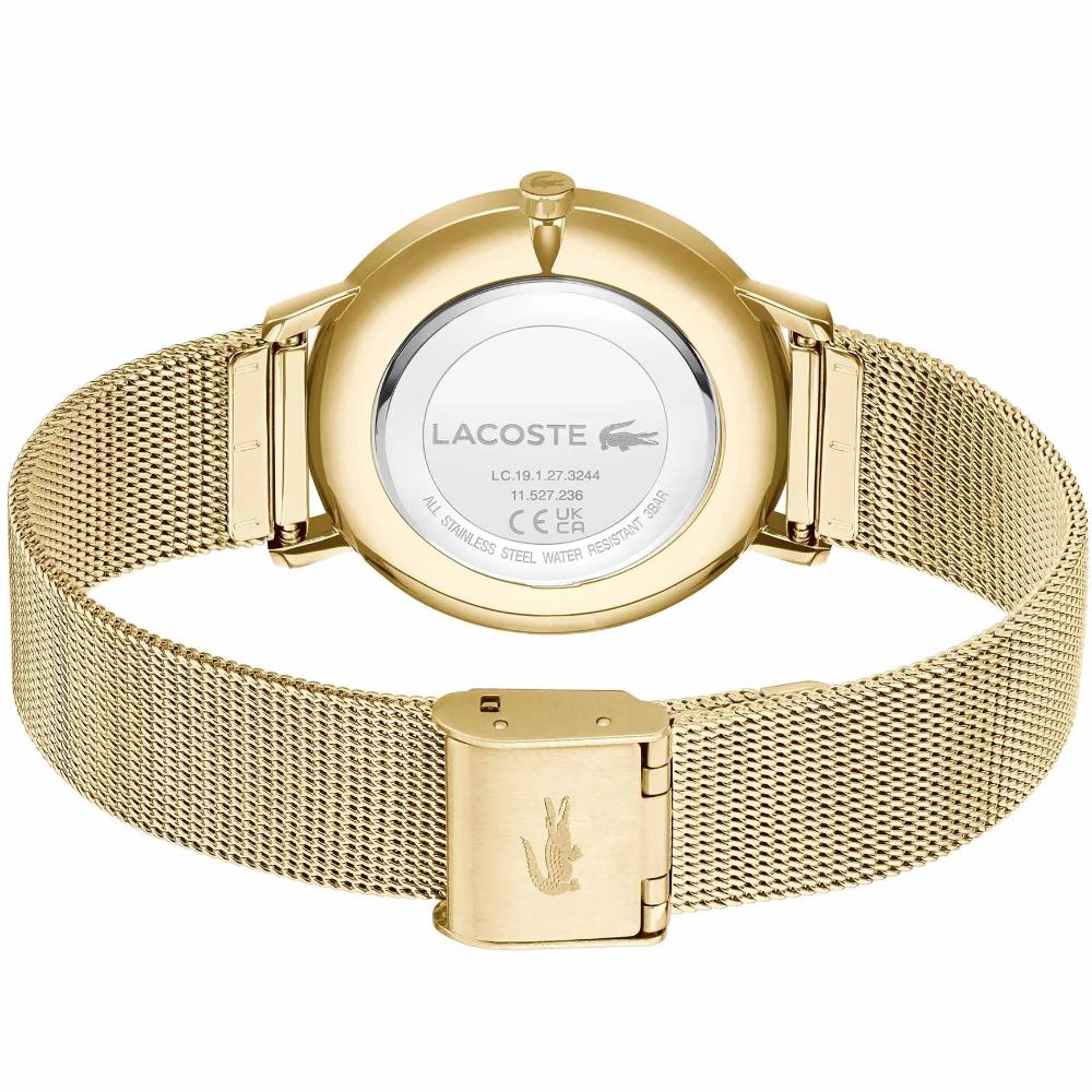 LACOSTE Crocorigin Green Dial 35mm Gold Stainless Steel Mesh Bracelet 2001356