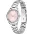 LACOSTE Parisienne Pink Dial With Crystals 30mm Silver Stainless Steel Bracelet 2001422 - 1