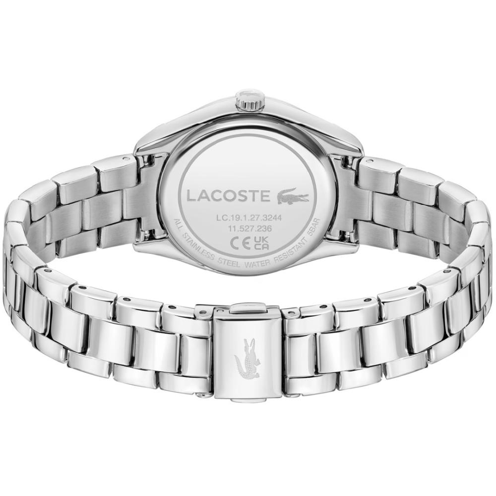 LACOSTE Parisienne Pink Dial With Crystals 30mm Silver Stainless Steel Bracelet 2001422