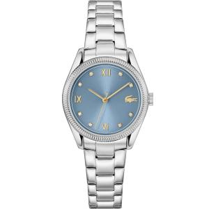 LACOSTE Parisienne Light Blue Dial With Crystals 30mm Silver Stainless Steel Bracelet 2001423 - 61205