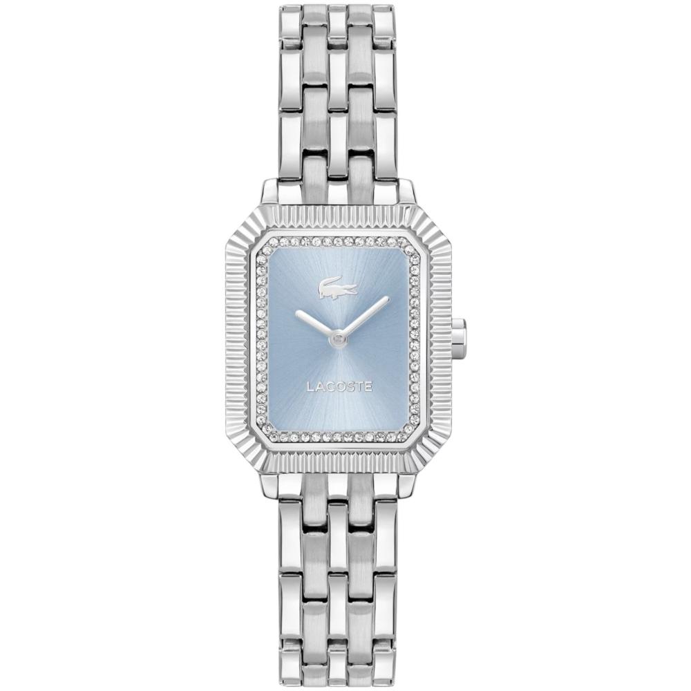 LACOSTE Parisienne Light Blue Dial With Crystals 20.7x28.3mm Silver Stainless Steel Bracelet 2001440