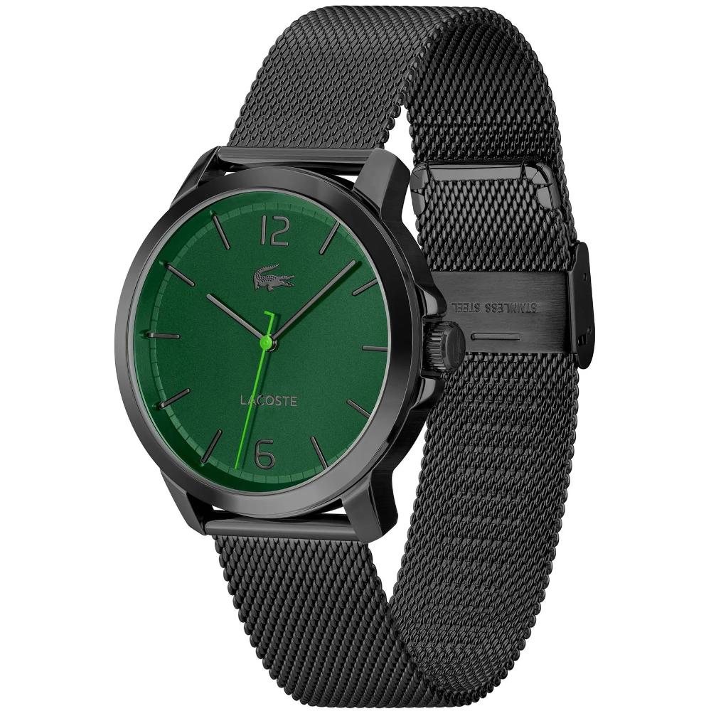 LACOSTE Ottawa Green Dial 41mm Black Stainless Steel Mesh Bracelet 2011277