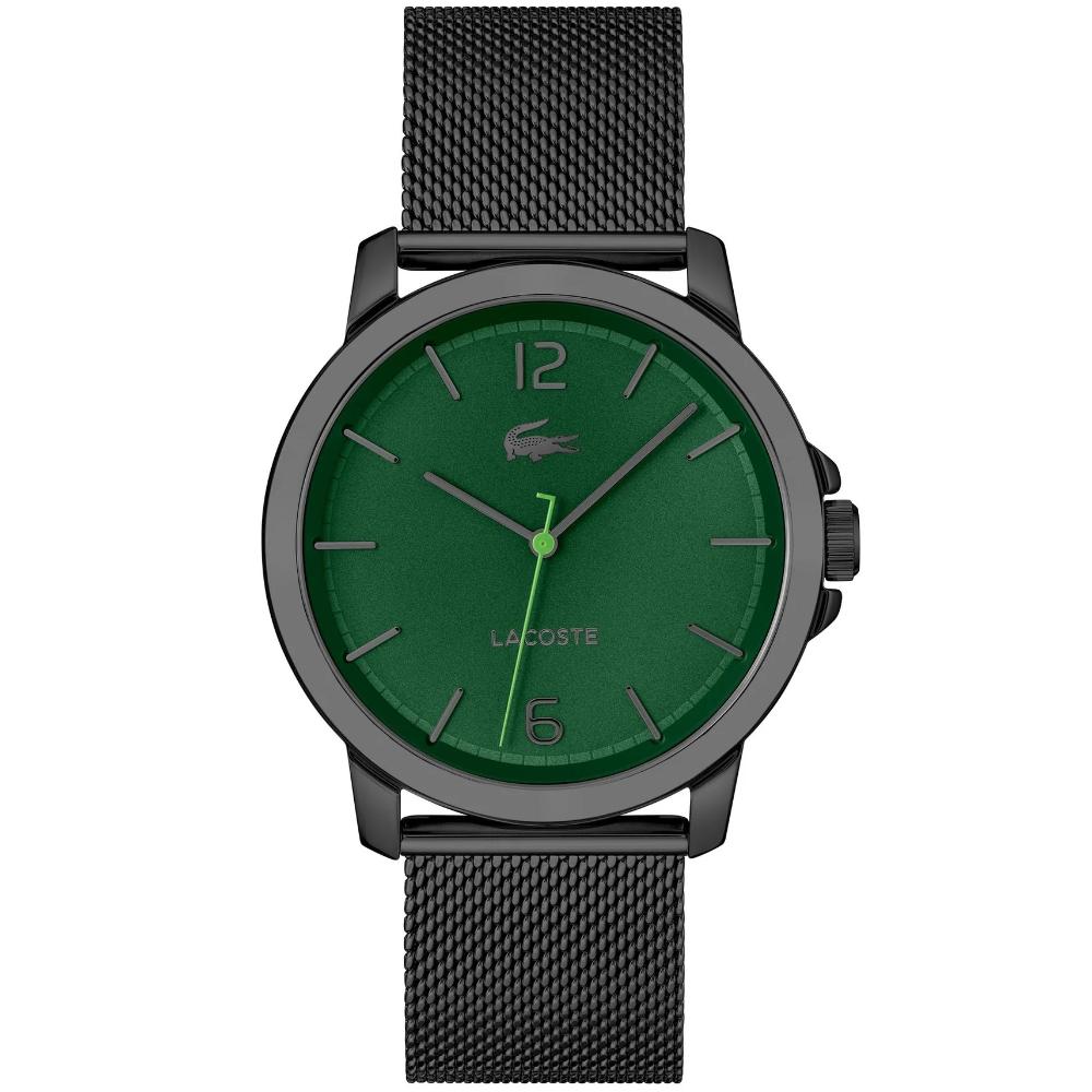 LACOSTE Ottawa Green Dial 41mm Black Stainless Steel Mesh Bracelet 2011277
