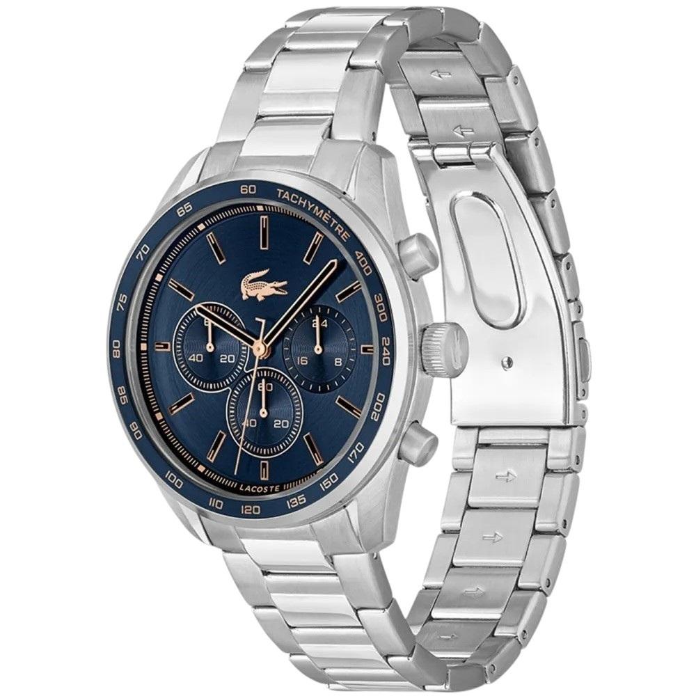 LACOSTE Mainsail Multifunction Blue Dial 43mm Silver Stainless Steel Bracelet 2011380