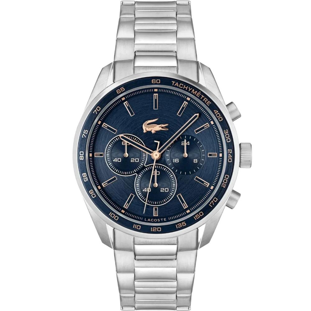LACOSTE Mainsail Multifunction Blue Dial 43mm Silver Stainless Steel Bracelet 2011380