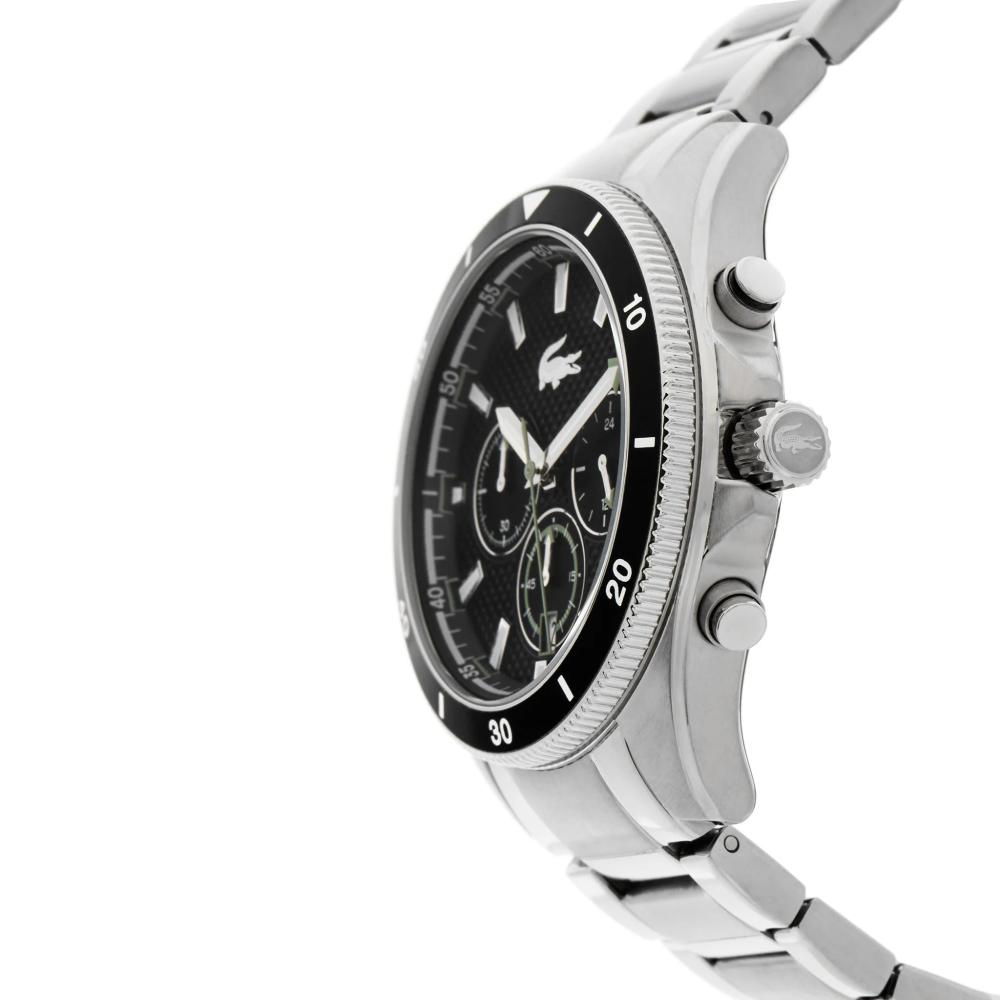 LACOSTE Mainsail Multifunction Black Dial 43mm Silver Stainless Steel Bracelet 2011382