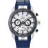CERRUTI 1881 Chronograph 45mm Silver Stainless Steel Blue Silicone Strap CRA095E255G - 0