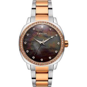BREEZE Glamcy 36mm Two-Tone Silver & Rose Gold Stainless Steel Bracelet 711081.6 - 12848