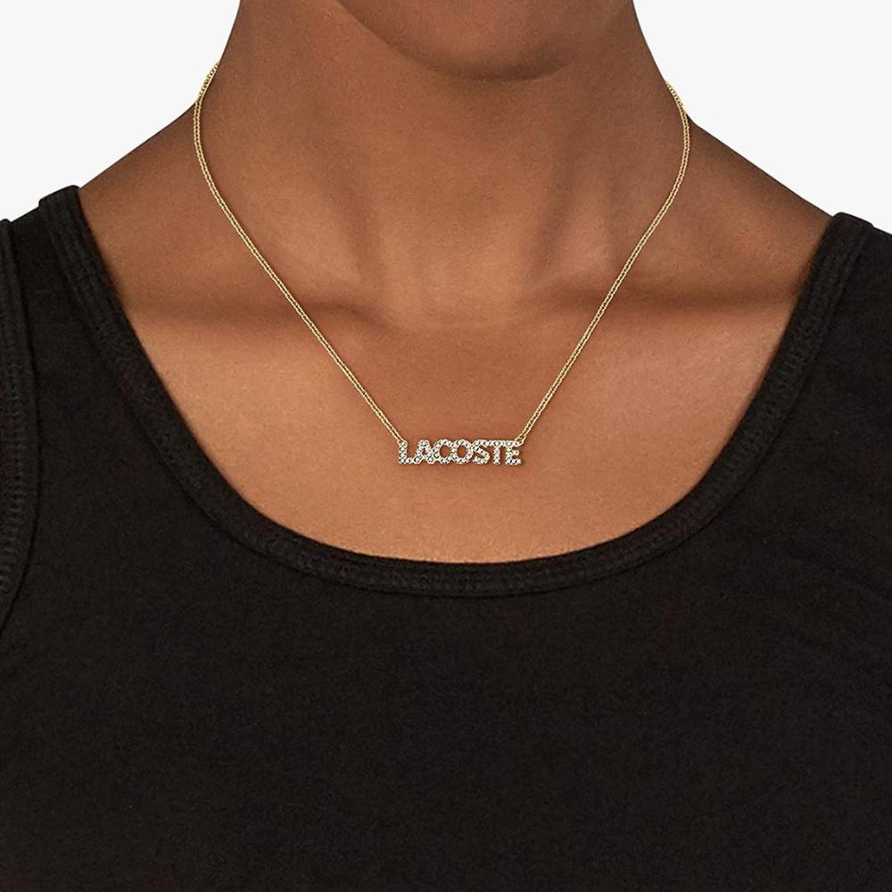 LACOSTE Necklace Gold Stainless Steel with Zircon Stones 2040061