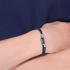 LACOSTE Bracelet Silver Stainless Steel with Blue Leather 2040112 - 1