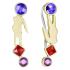 LACOSTE Dangle Earrings Gold Stainless Steel with Multicolour Zircon Stones 2040336 - 0