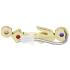 LACOSTE Dangle Earrings Gold Stainless Steel with Multicolour Zircon Stones 2040336 - 2