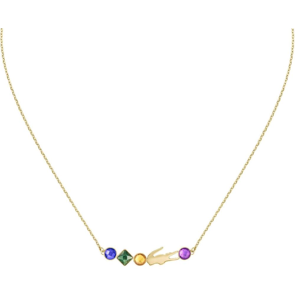 LACOSTE Necklace Gold Stainless Steel with Multicolour Zircon Stones 2040360