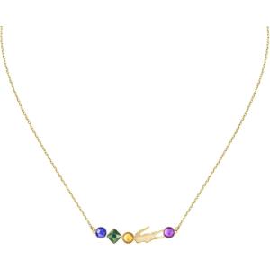 LACOSTE Necklace Gold Stainless Steel with Multicolour Zircon Stones 2040360 - 50020