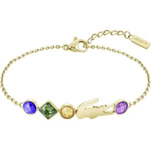 LACOSTE Bracelet Gold Stainless Steel with Multicolour Zircon Stones 2040361 - 50034