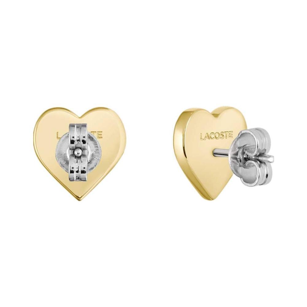 LACOSTE Hearts Earrings Gold Stainless Steel 2040401