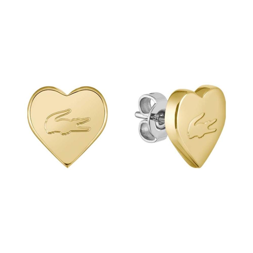 LACOSTE Hearts Earrings Gold Stainless Steel 2040401