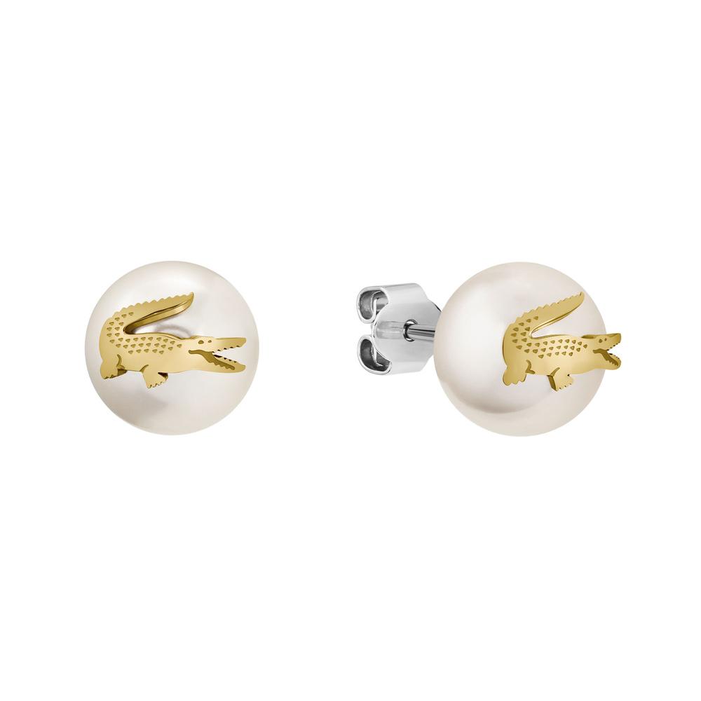  LACOSTE Earrings Gold Stainless Steel with Pearls 2040432