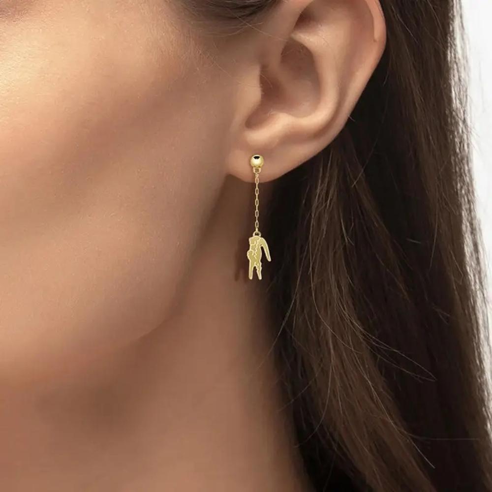 LACOSTE Dangle Earrings Gold-Plated Stainless Steel 2040472