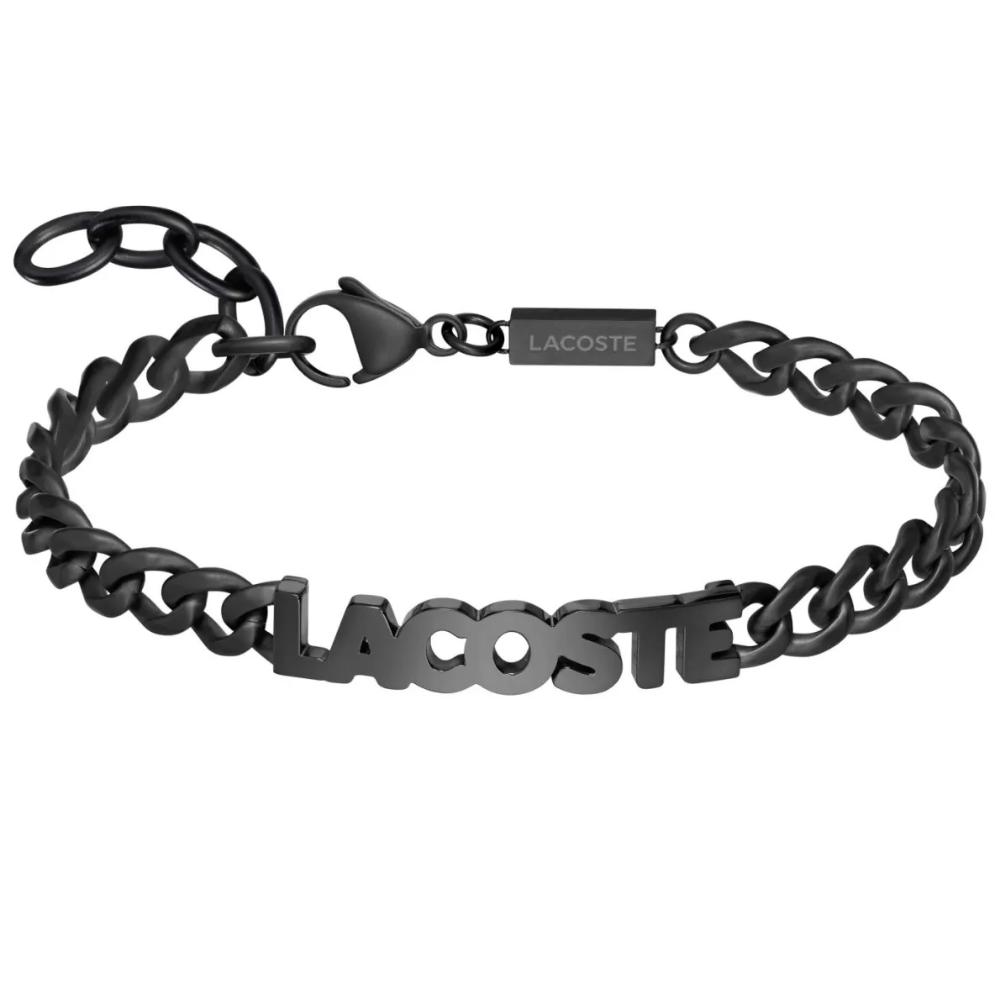 BRACELET For Him LACOSTE Scrit Black Stainless Steel 2040478