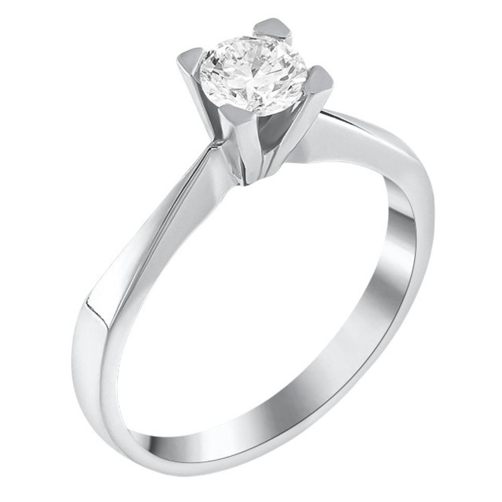 RING Single Stone K18 White Gold with White Sapphire 20709R-WS