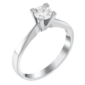 RING Single Stone K18 White Gold with White Sapphire 20709R-WS - 46984