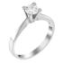 RING Single Stone K18 White Gold with White Sapphire 20709R-WS - 0