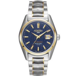 ROAMER Searock II Date Blue Dial Automatic 42mm Two Tone Gold Stainless Steel Bracelet 210665-47-45-20 - 52082