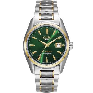 ROAMER Searock II Date Green Dial Automatic 42mm Two Tone Gold Stainless Steel Bracelet 210665-47-75-20 - 52087